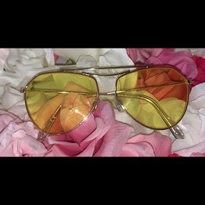 Yellow  Sunglasses w Gold Frame